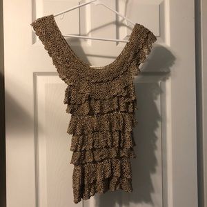 Banana Republic Crochet Ruffle Tank Top